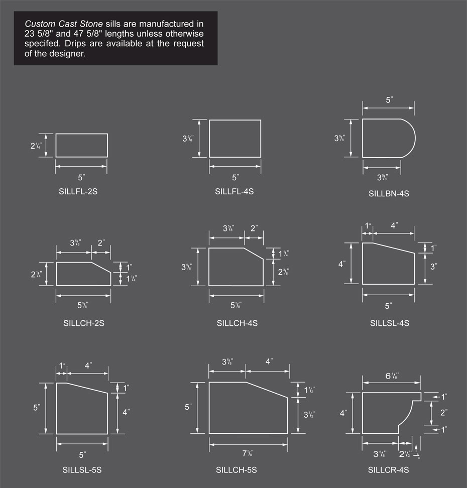 Sills | Custom Cast Stone